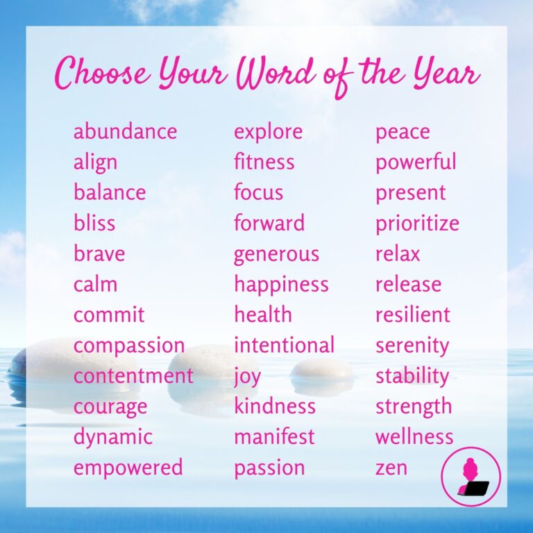 Choosing a word of the year so you can design the life you desire